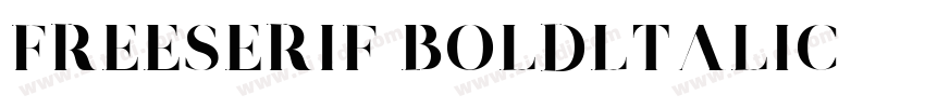 FreeSerif Boldltalic字体转换